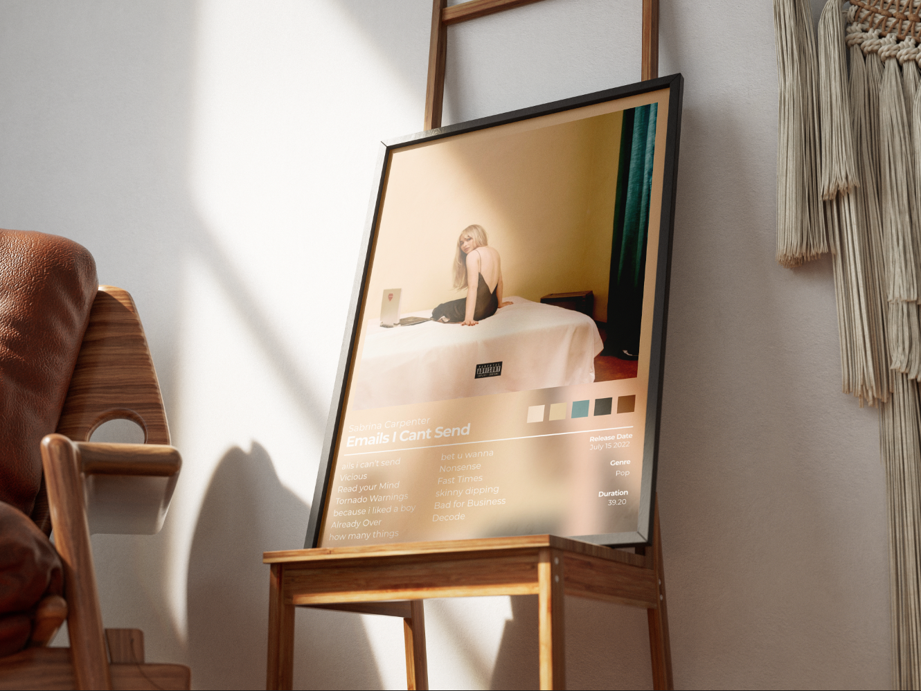 Emails I Can't Send Album Cover Print - Sabrina Carpenter Poster