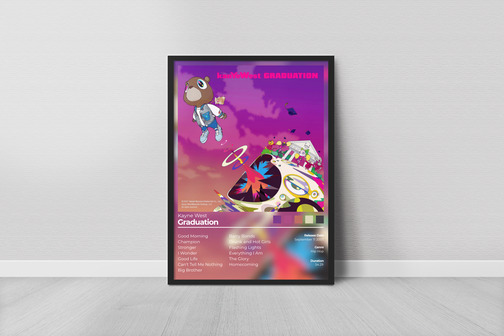 Graduation Album Cover Print - Kanye West Poster