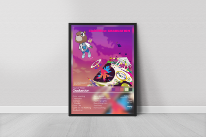 Graduation Album Cover Print - Kanye West Poster