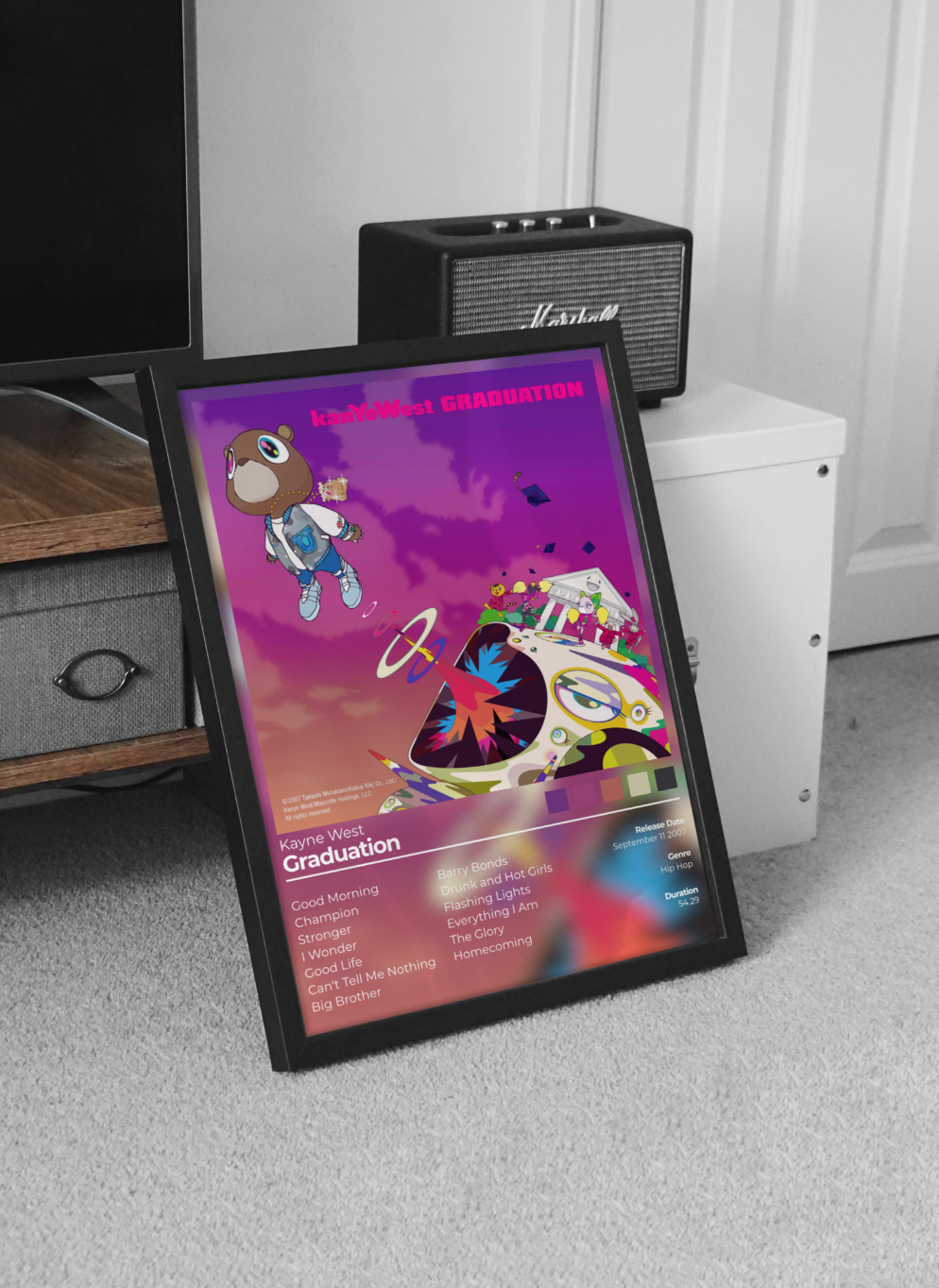 Graduation Album Cover Print - Kanye West Poster