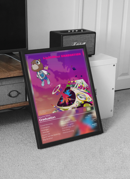 Graduation Album Cover Print - Kanye West Poster