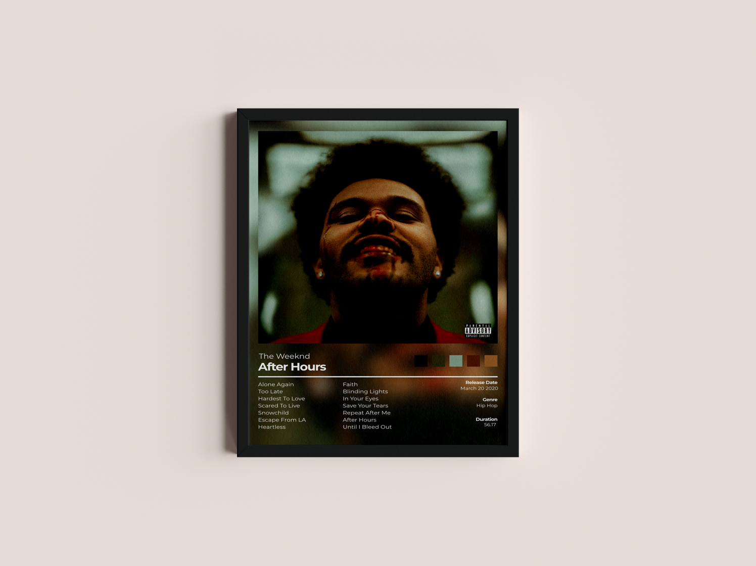 After Hours Album Cover Print - The Weeknd Poster