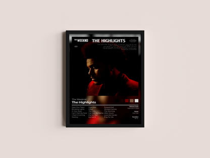 The Highlights Album Cover Print - The Weeknd Poster