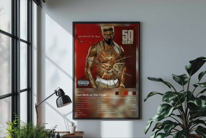 Get Rich or Die Tryin' Album Cover Print - 50 Cent Poster