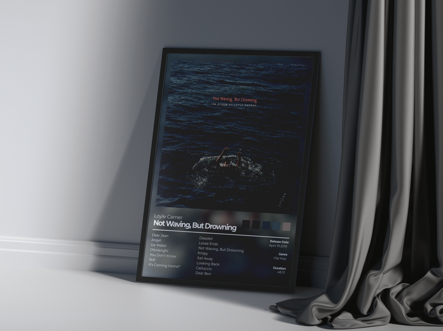 Not Waving, But Drowning Album Cover Print - Loyle Carner Poster