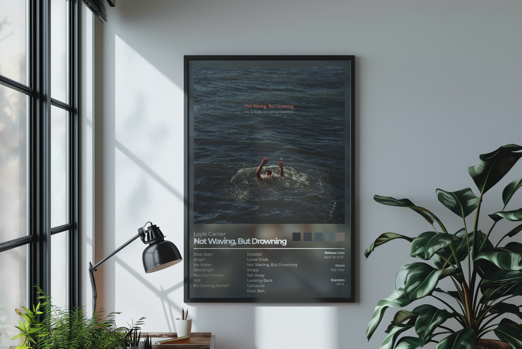 Not Waving, But Drowning Album Cover Print - Loyle Carner Poster