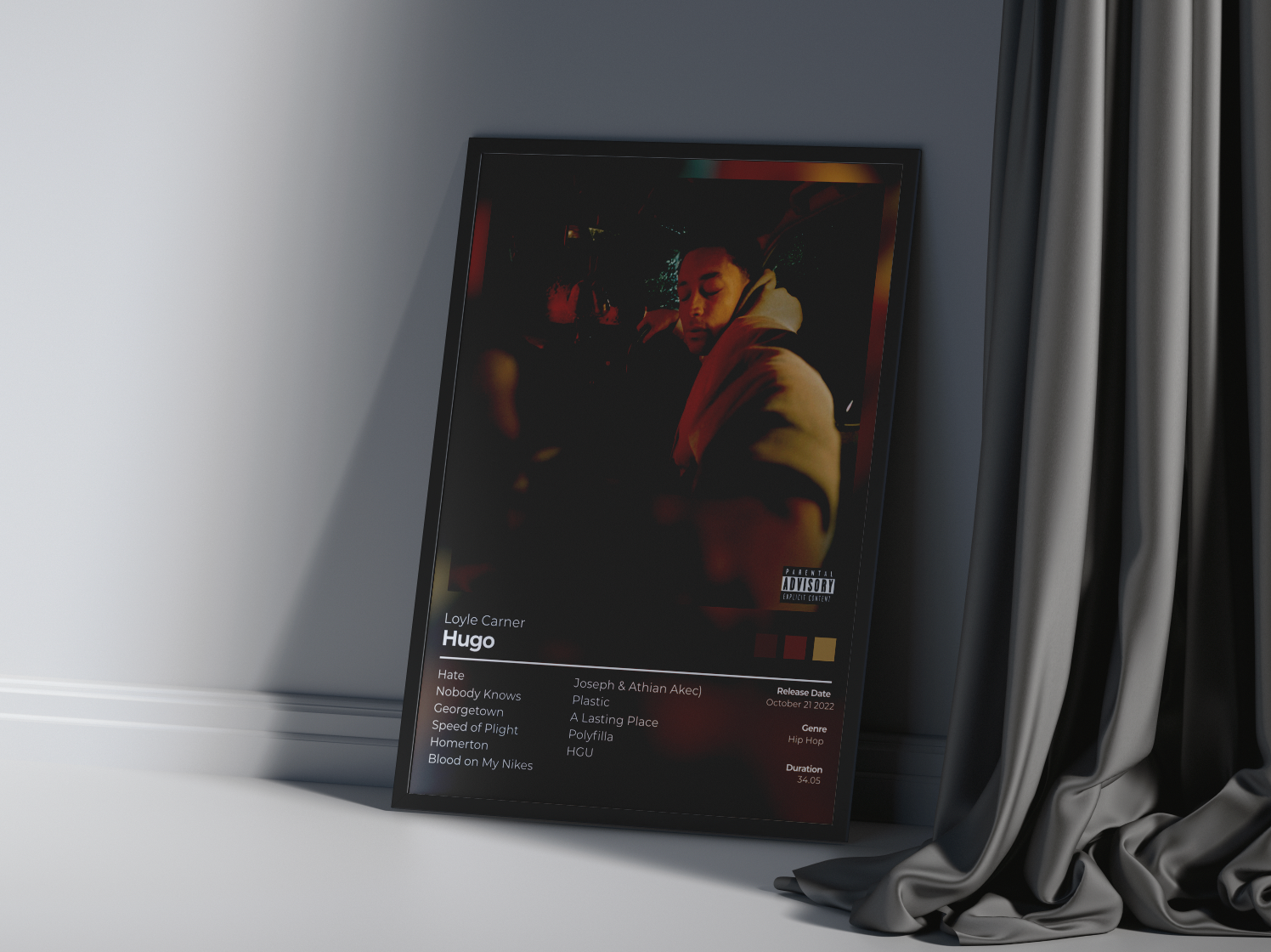 Hugo Album Cover Print - Loyle Carner Poster