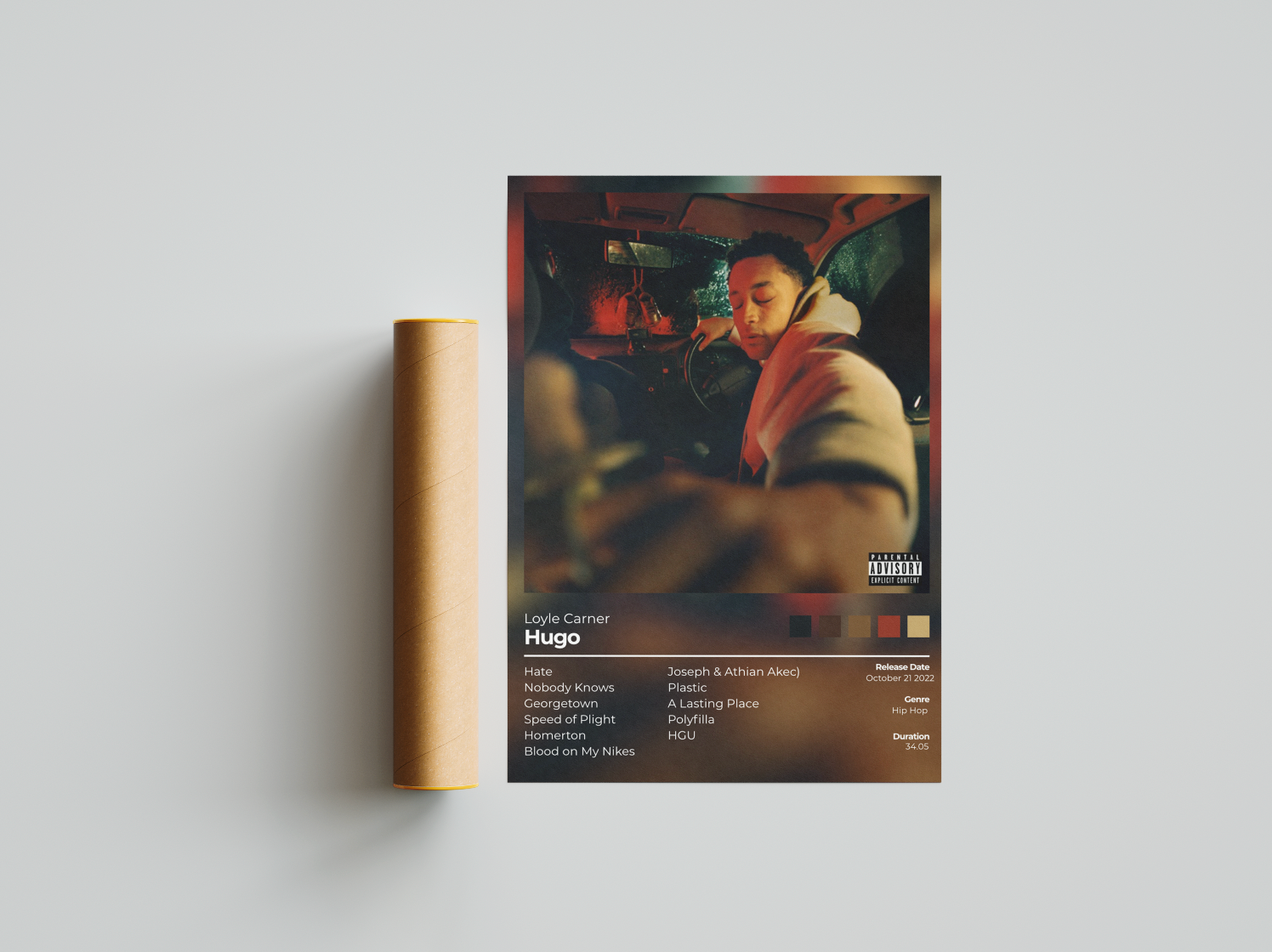 Hugo Album Cover Print - Loyle Carner Poster