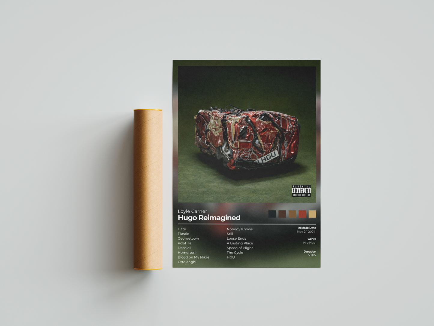 Hugo (ReImagined) Album Cover Print - Loyle Carner Poster