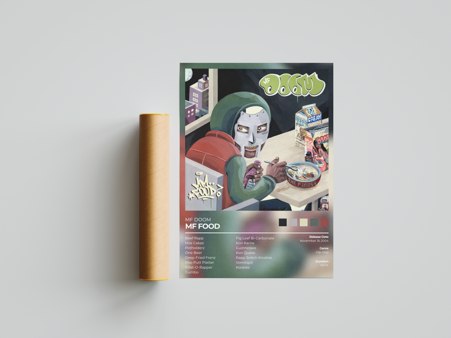 Mf Food Album Cover Print - Mf Doom Poster