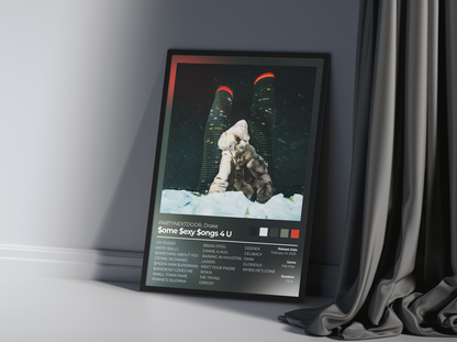 $ome $exy $ongs 4 U Album Cover Print - PARTYNEXTDOOR, Drake Poster