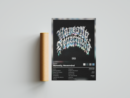 Honestly, NeverMind Album Cover Print - Drake Poster