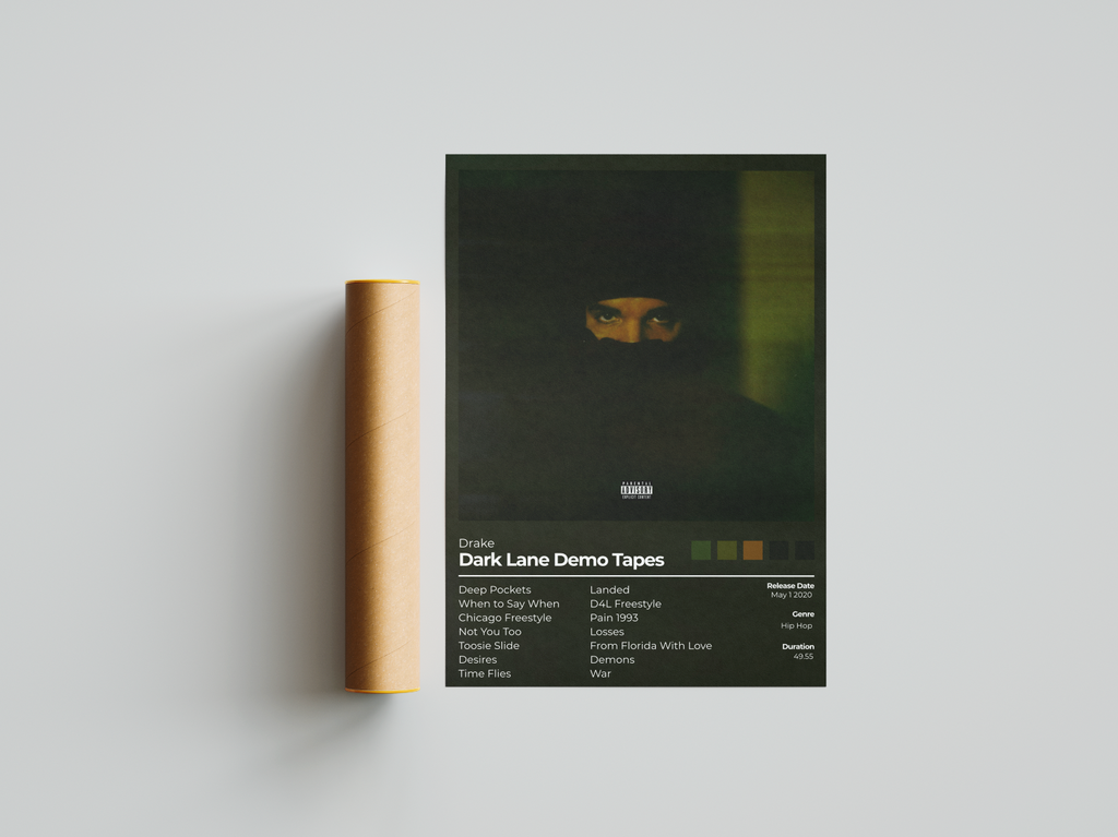 Dark Lane Demo Tapes Album Cover Print - Drake Poster