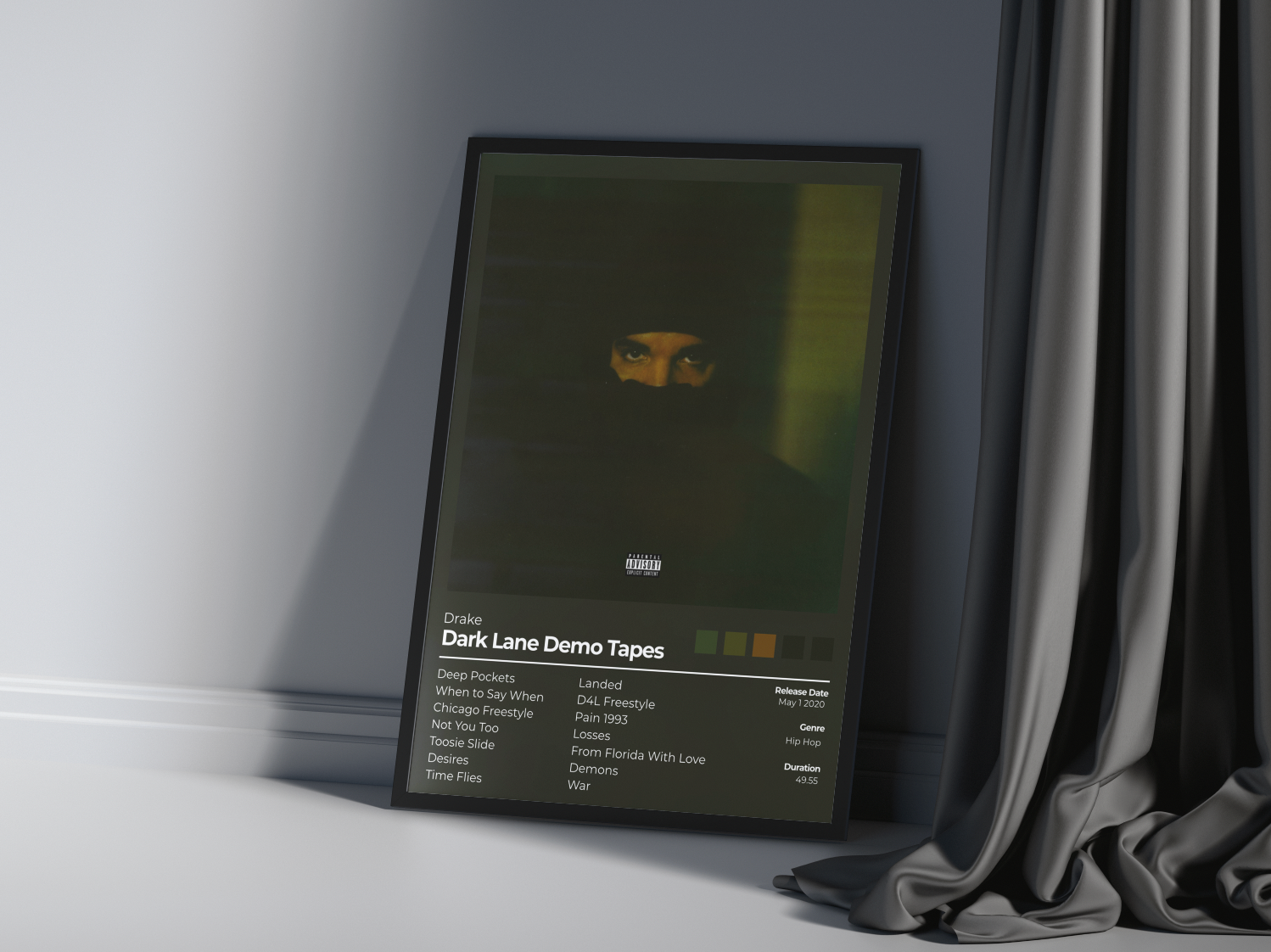 Dark Lane Demo Tapes Album Cover Print - Drake Poster