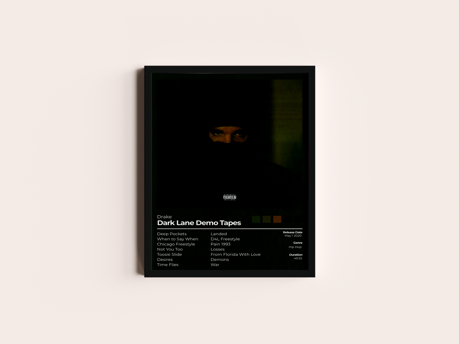 Dark Lane Demo Tapes Album Cover Print - Drake Poster