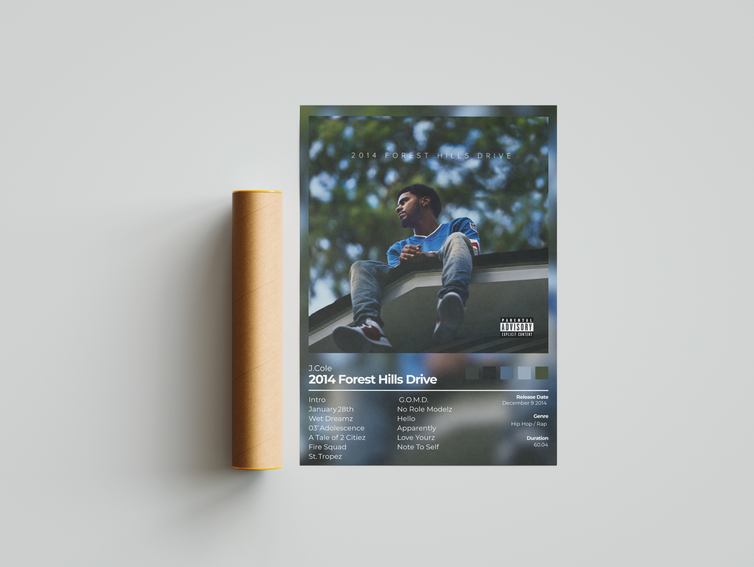 2014 Forest Hill Drive Album Cover Print - J.Cole Poster