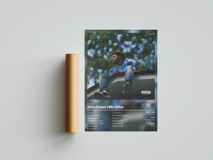 2014 Forest Hill Drive Album Cover Print - J.Cole Poster
