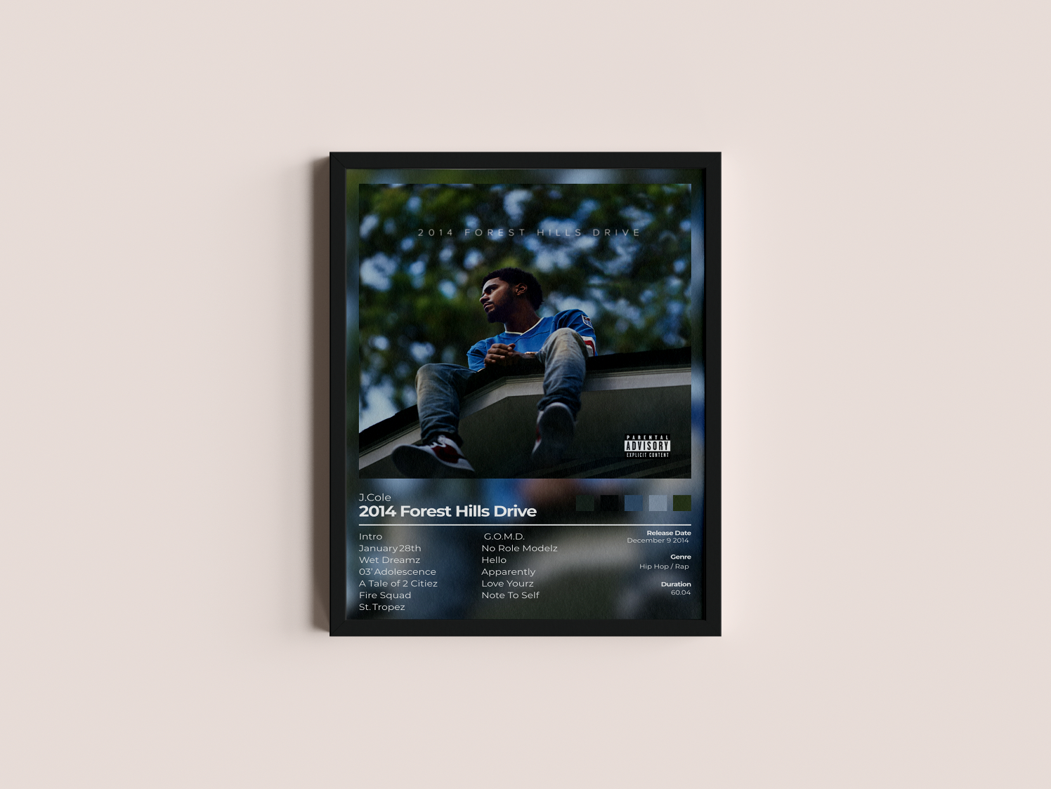 2014 Forest Hill Drive Album Cover Print - J.Cole Poster