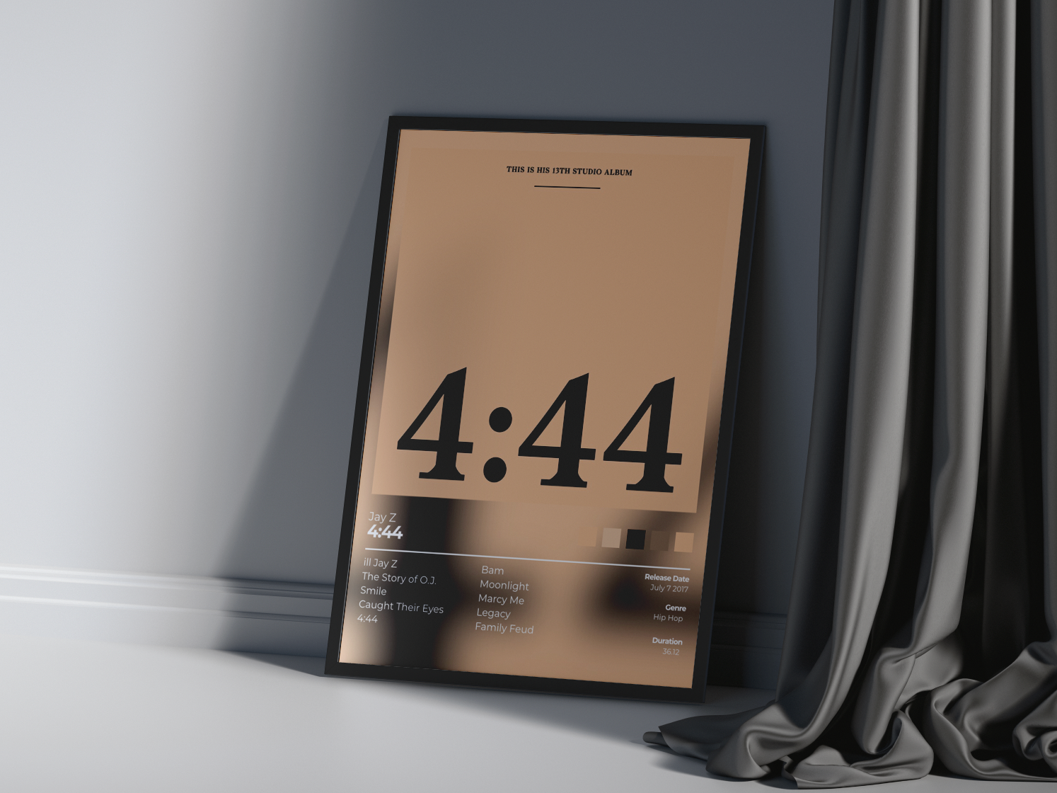 4:44 Album Cover Print - Jay Z Poster