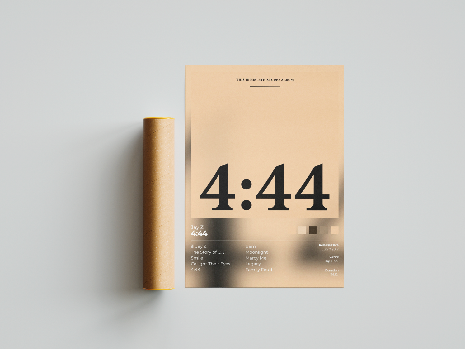 4:44 Album Cover Print - Jay Z Poster