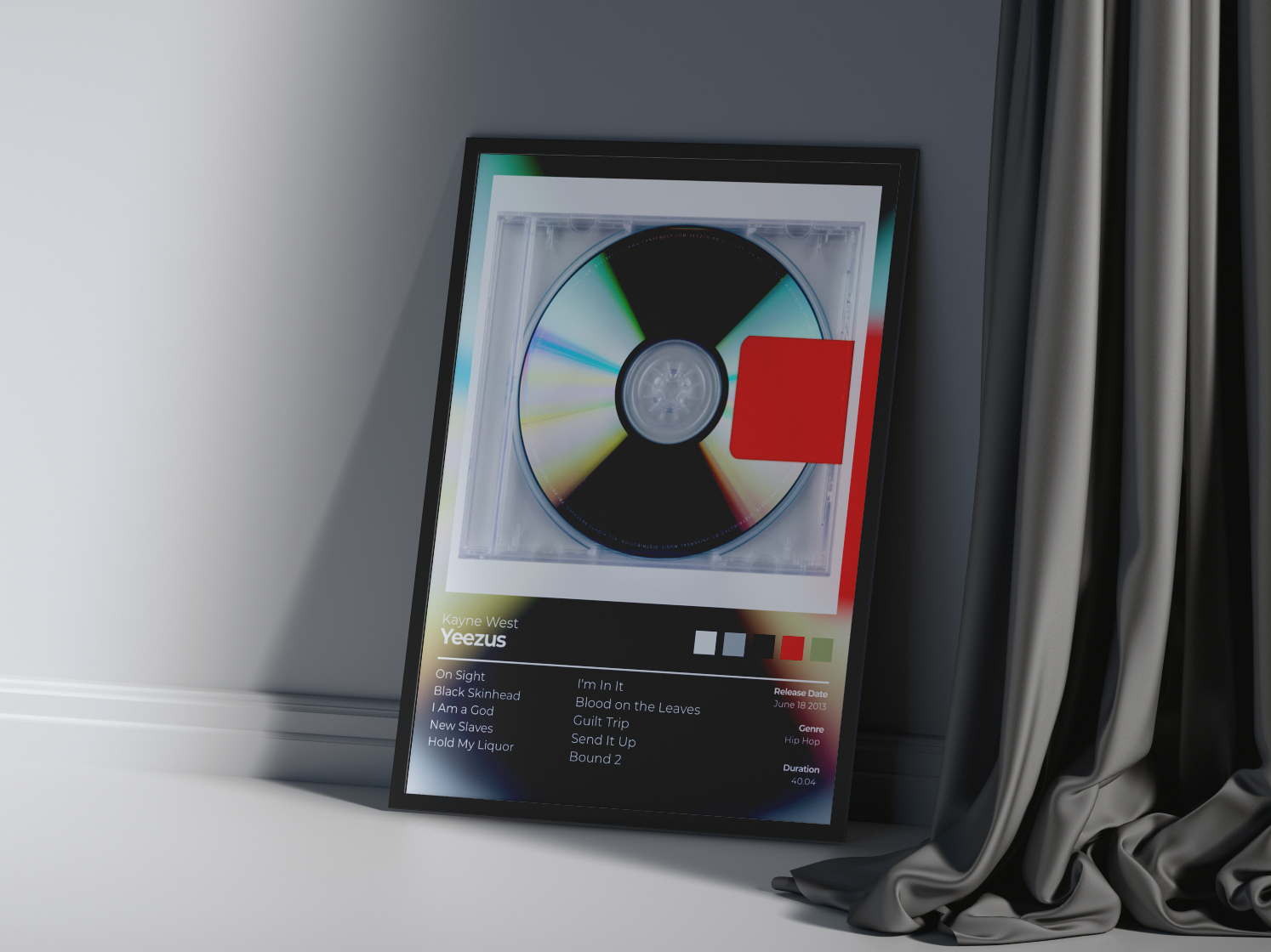 Yeezus Album Cover Print - Kanye west Poster