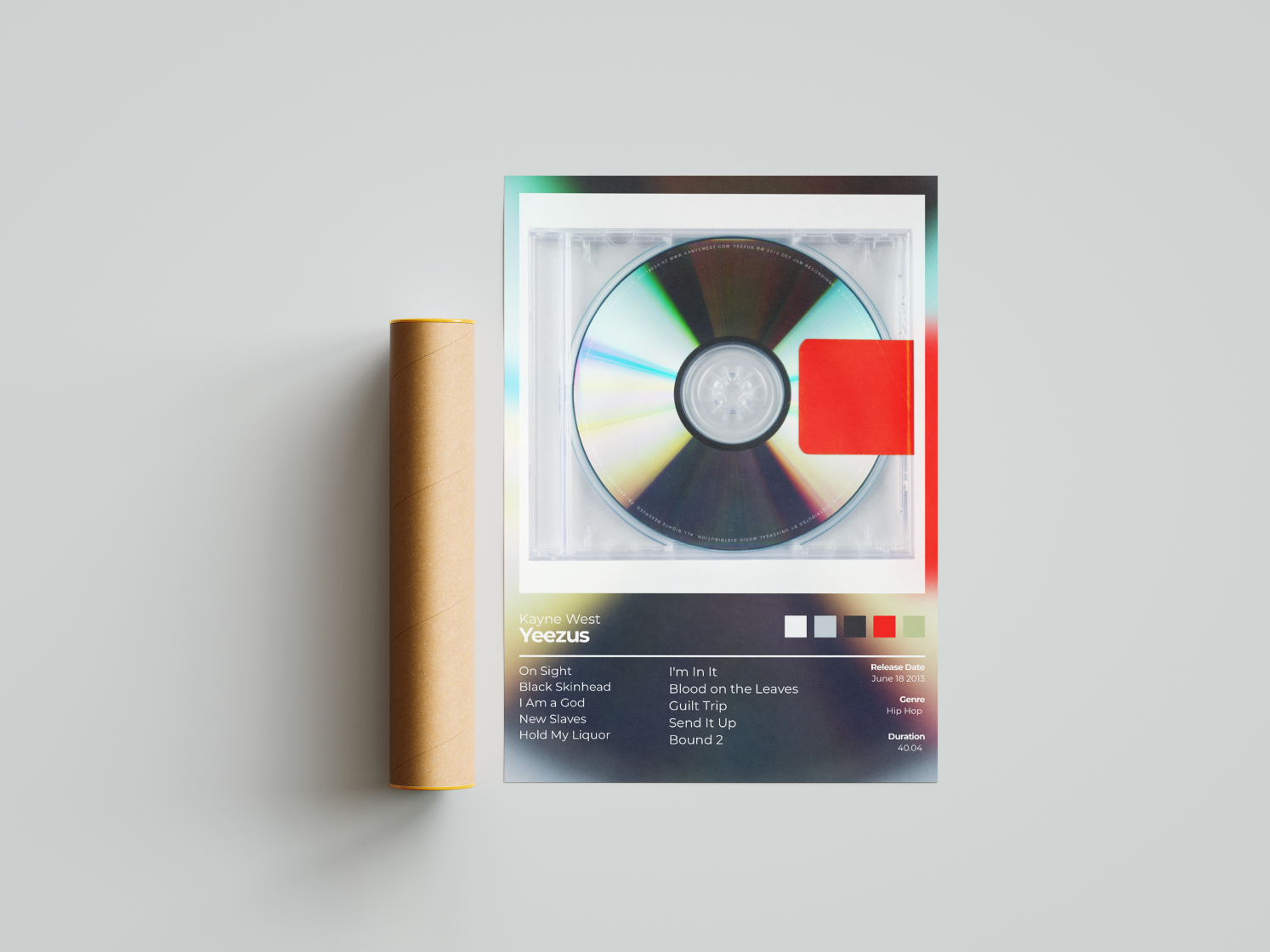 Yeezus Album Cover Print - Kanye west Poster