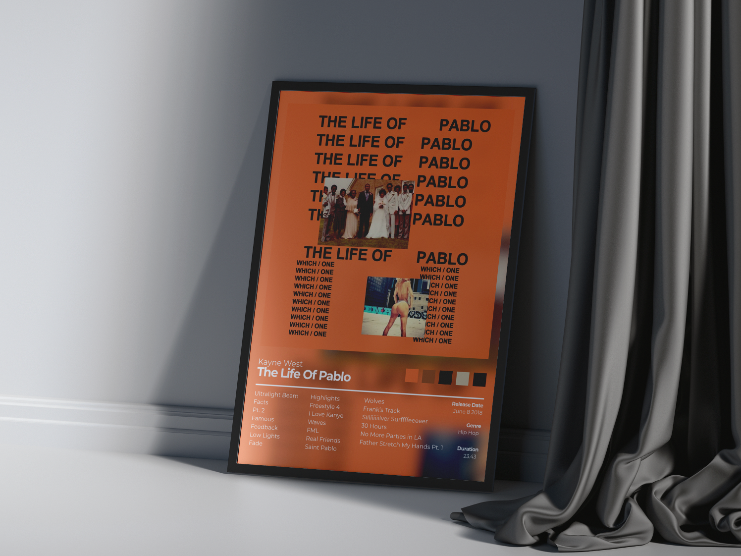 Watch the Throne Album Cover Print - Kanye west, Jay Z Poster