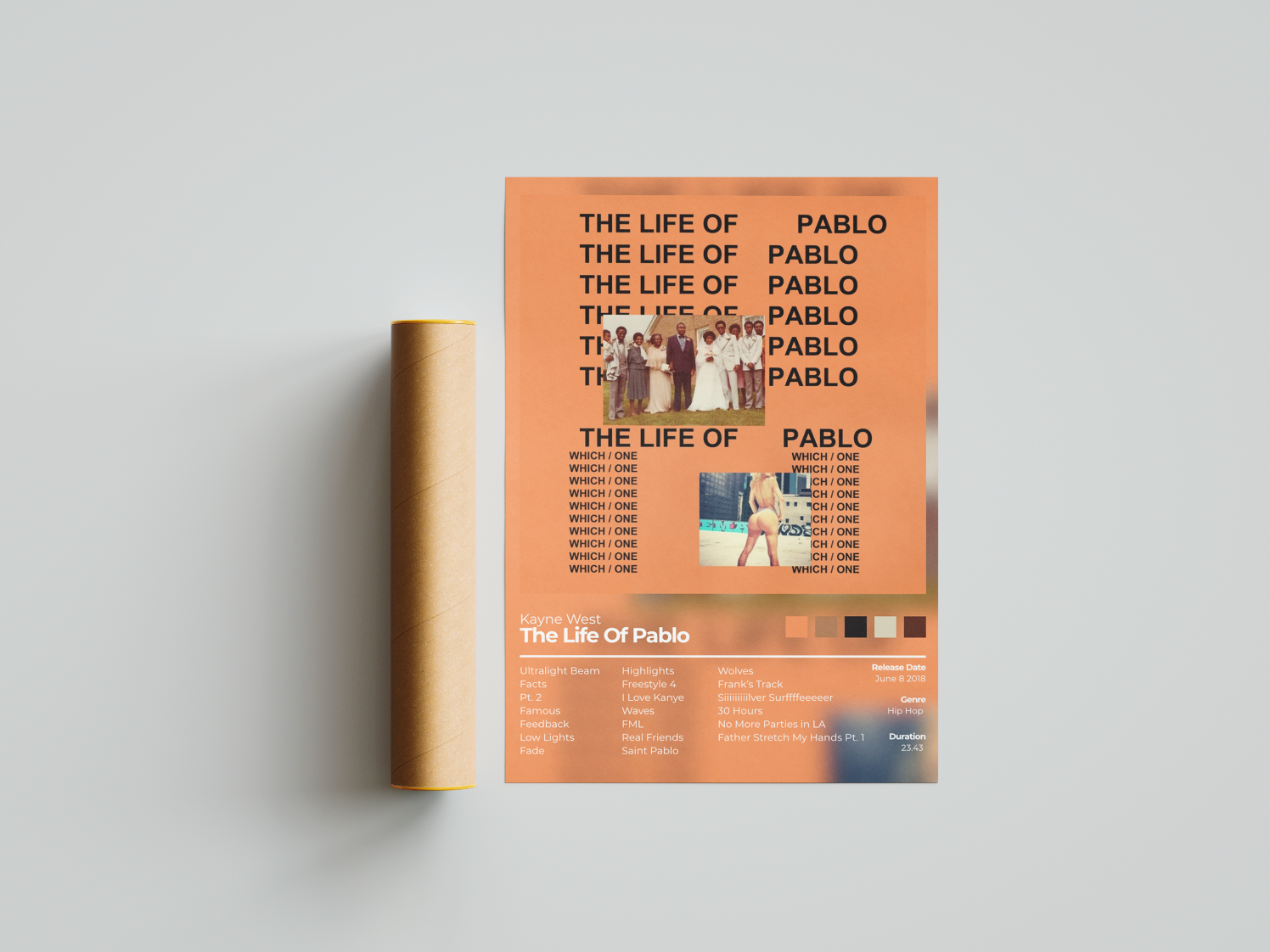 Watch the Throne Album Cover Print - Kanye west, Jay Z Poster