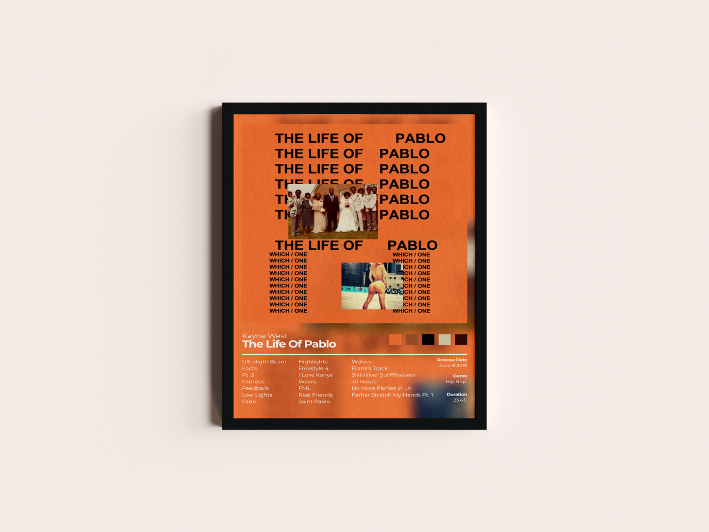 Watch the Throne Album Cover Print - Kanye west, Jay Z Poster