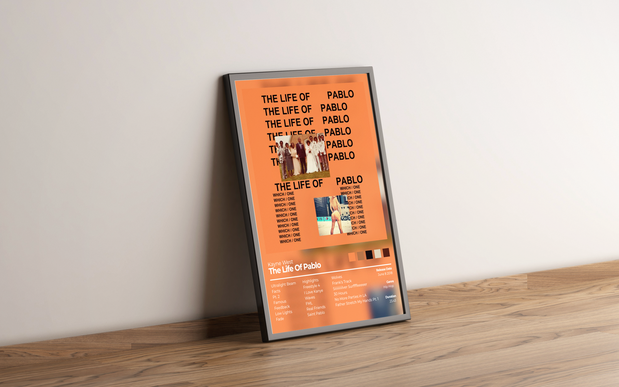 Watch the Throne Album Cover Print - Kanye west, Jay Z Poster