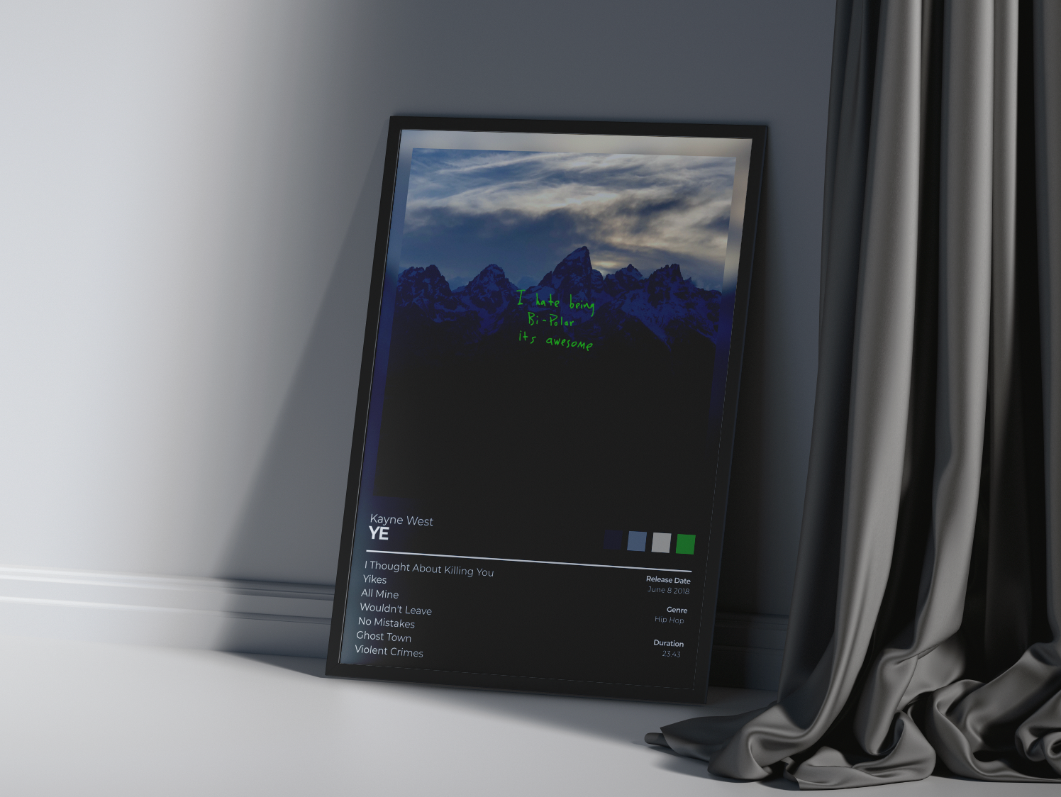 YE Album Cover Print - Kanye west Poster