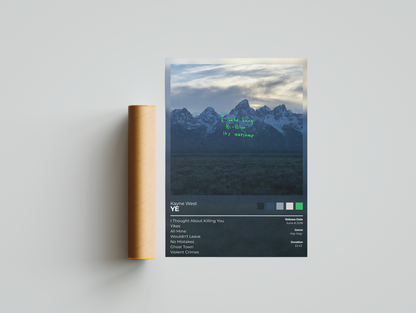YE Album Cover Print - Kanye west Poster