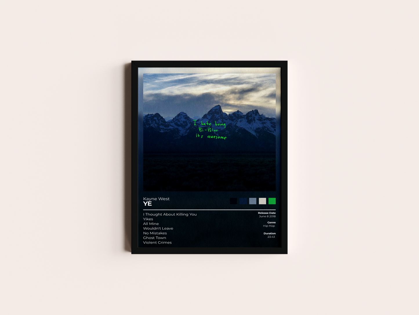YE Album Cover Print - Kanye west Poster