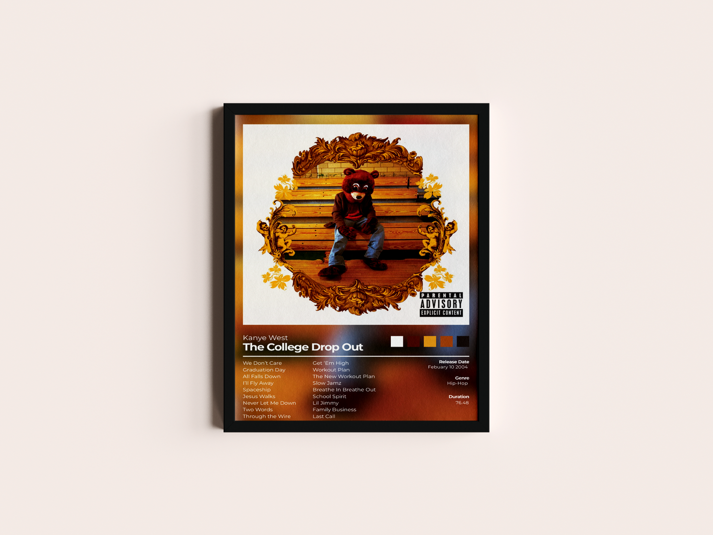 The College Drop Out Album Cover Print - Kanye West Poster