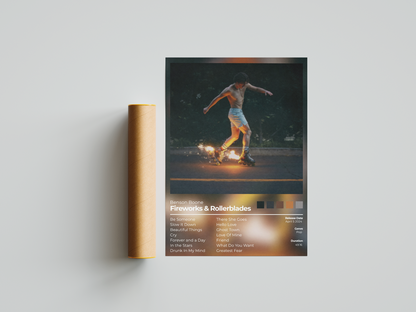 Firework's & RollerbladesAlbum Cover Print - Benson Boone Poster
