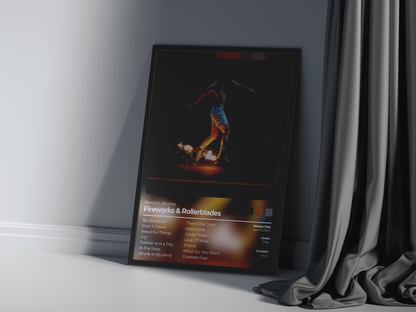 Firework's & RollerbladesAlbum Cover Print - Benson Boone Poster