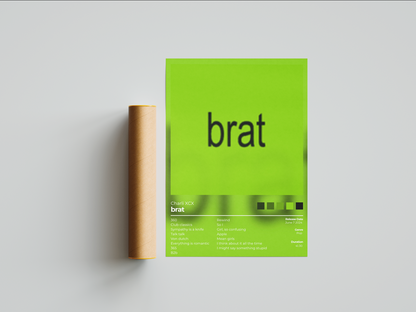 Brat Album Cover Print - Charlie XCX Poster
