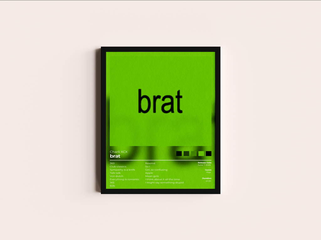 Brat Album Cover Print - Charlie XCX Poster