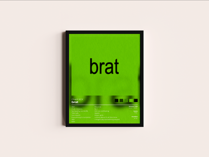 Brat Album Cover Print - Charlie XCX Poster