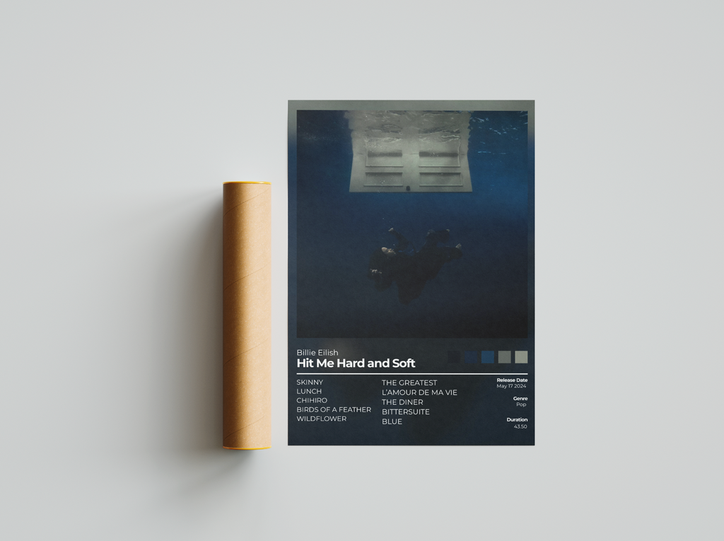 Hit Me Hard and Soft Album Cover Print - Billie Eilish Poster
