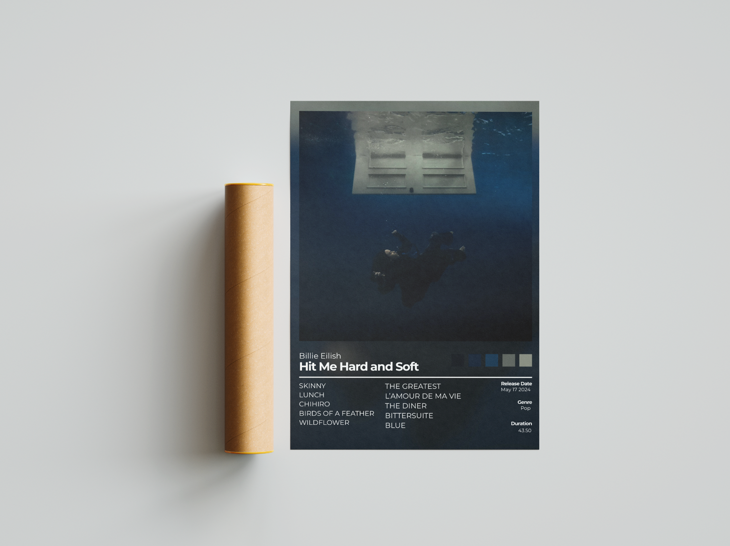 Hit Me Hard and Soft Album Cover Print - Billie Eilish Poster