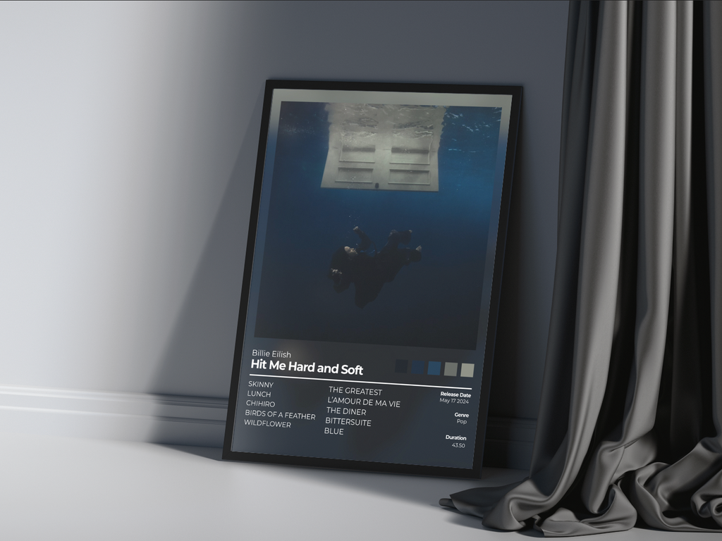 Hit Me Hard and Soft Album Cover Print - Billie Eilish Poster