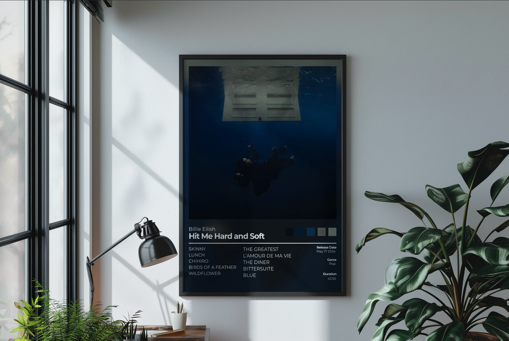 Hit Me Hard and Soft Album Cover Print - Billie Eilish Poster