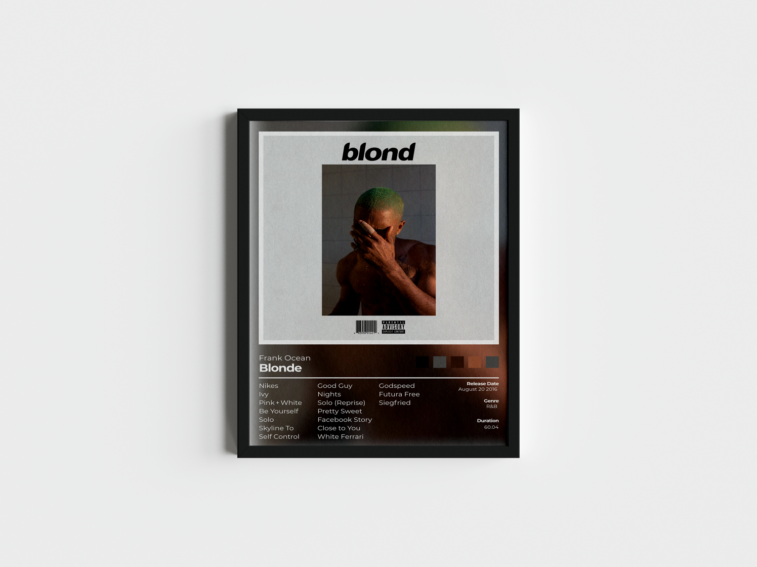 Blonde Album Cover Print - Frank Ocean Poster