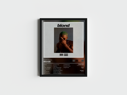 Blonde Album Cover Print - Frank Ocean Poster
