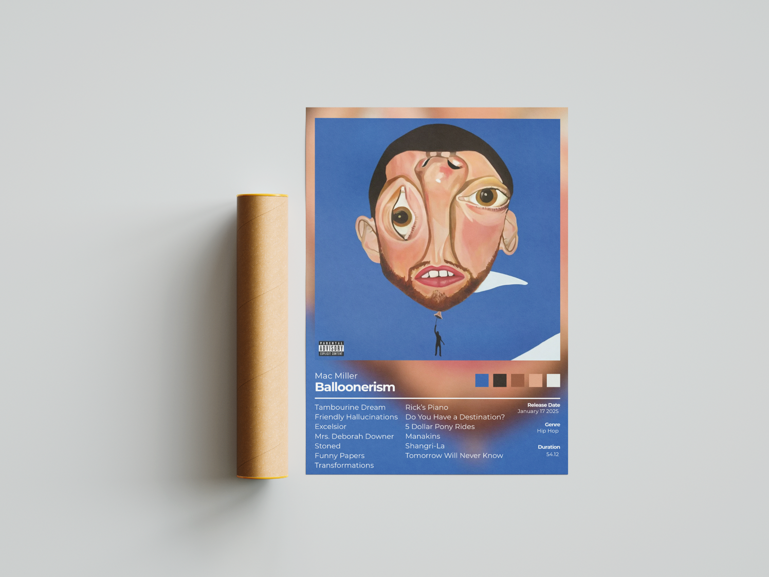 Balloonerism Album Cover Print - Mac Miller Poster