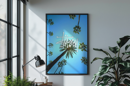 Stussy Palm Tree Print - Bedroom Poster