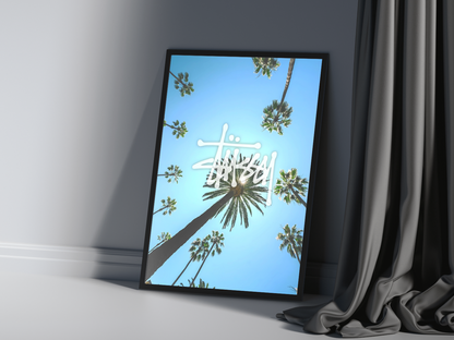 Stussy Palm Tree Print - Bedroom Poster