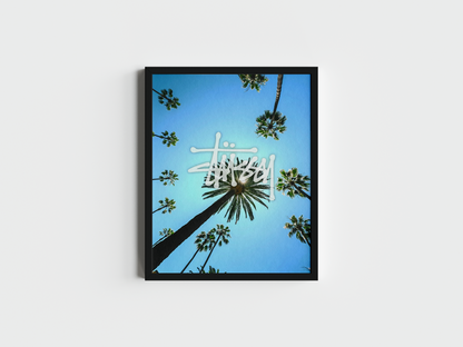 Stussy Palm Tree Print - Bedroom Poster