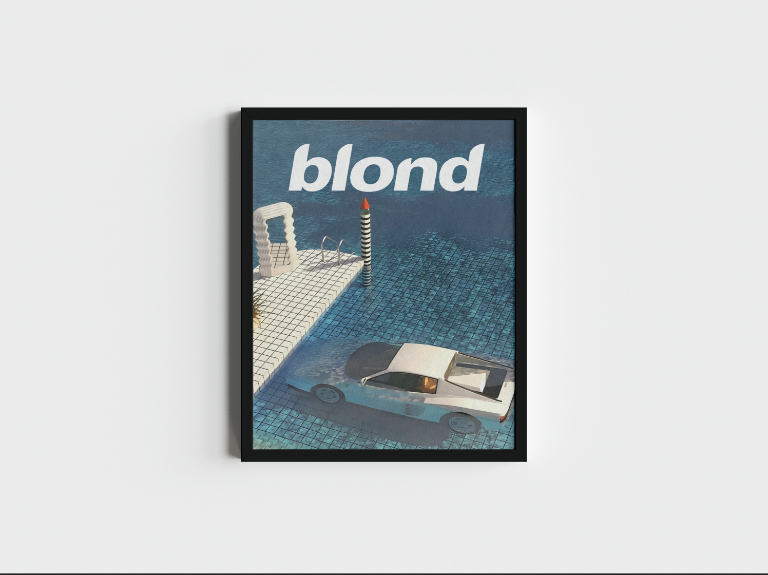 Blond Album Car in Water Print - Bedroom Poster